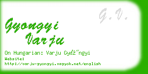 gyongyi varju business card